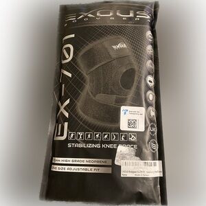 Exous BodyGear Stabilizing Knee Brace - Black One Size Adjustable Fit